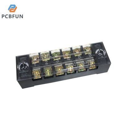 pcbfun เทอร์มินัลบล็อกเทอร์มินัลบล็อก15A 6ตำแหน่งขั้วต่อบล็อกลวดเทอร์มินัล Tu-1506