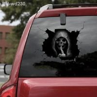 【CC】 Sticker Car Rear Windshield Horror Silent Atmosphere Decals Window Wall Decoration Stickers