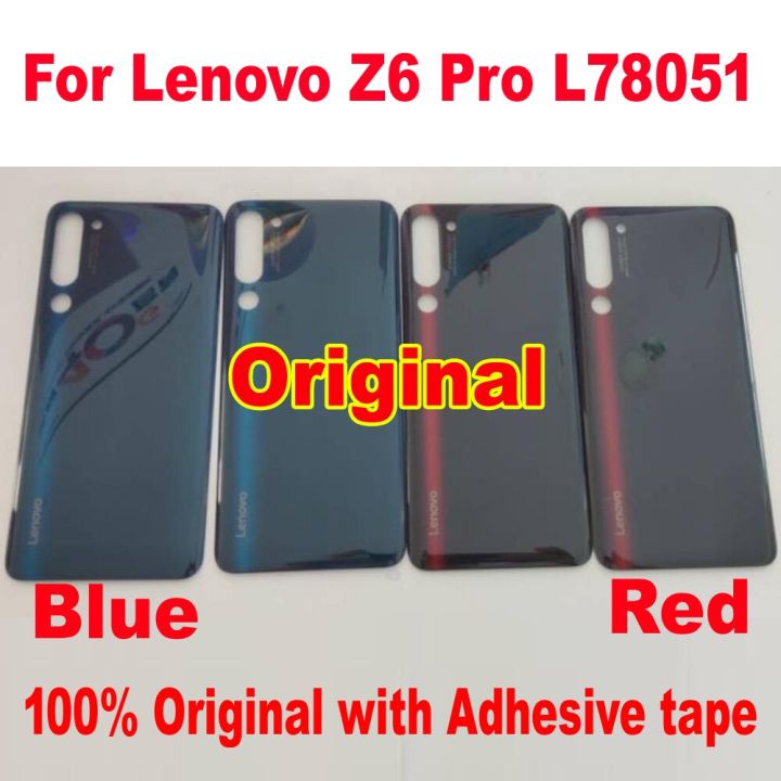 100-original-new-for-lenovo-z6-pro-l78051-glass-lid-back-battery-cover-housing-door-rear-case-with-camera-frame-adhesive