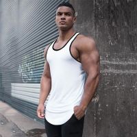 Summer Gym Clothing Men Bodybuilding and Fitness Stringer Tank Top Fashion Sports Vest Muscle Sleeveless Shirt Workout Singlets