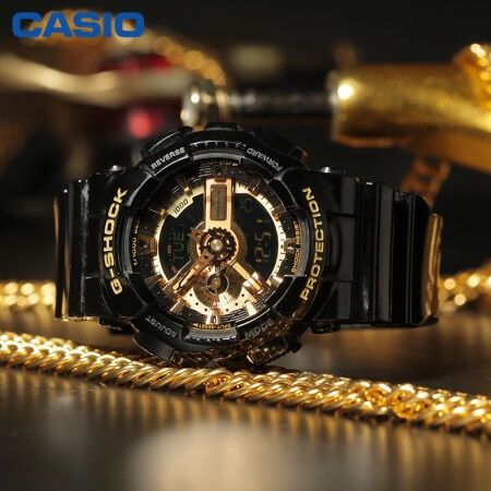 casio-g-shock-นาฬิกาข้อมือสุภาพบุรุษ-สายเรซิ่น-รุ่น-ga-710gb-1adr-สีดำ-ทอง