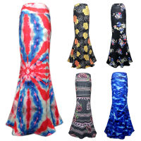 Casual Print Long Y2k Mermaid Skirts Women Spring Summer New Skirts Womens High Waist Stretch Wrapped Hip Skirt Woman Clothes