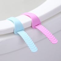 2Pcs Toilet Lid Seat Cover Lifter Lift Handle Stick Avoid Touching Dirty Tool Silicone with Elastic Fruit Shaped Toilet Handle