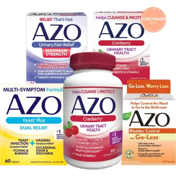 AZO Bladder Control with Go-Less Daily Supplement | Helps Reduce Occasional  Urgency& leakage due to laughing, sneezing and exercise | 54 Count
