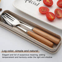 【Shipping in 24 Hours】18/8สแตนเลส4ชุดช้อนส้อมแบบพกพา Reusable Flatware รวมตะเกียบช้อนส้อมกับกรณี