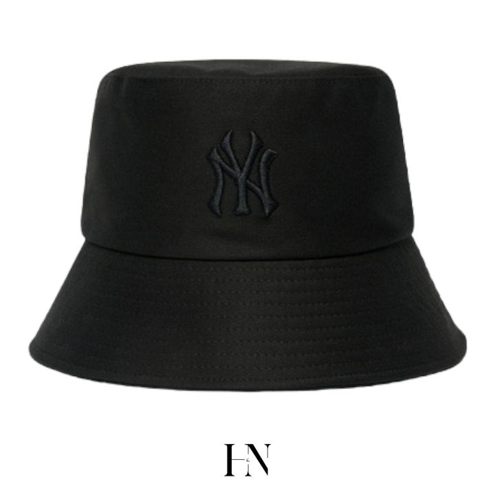 Nón MLB Monogram Nylon Bucket Hat New York Yankees Black  THE T