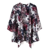 Oversize loral Casual Loose Kimono Cardigan