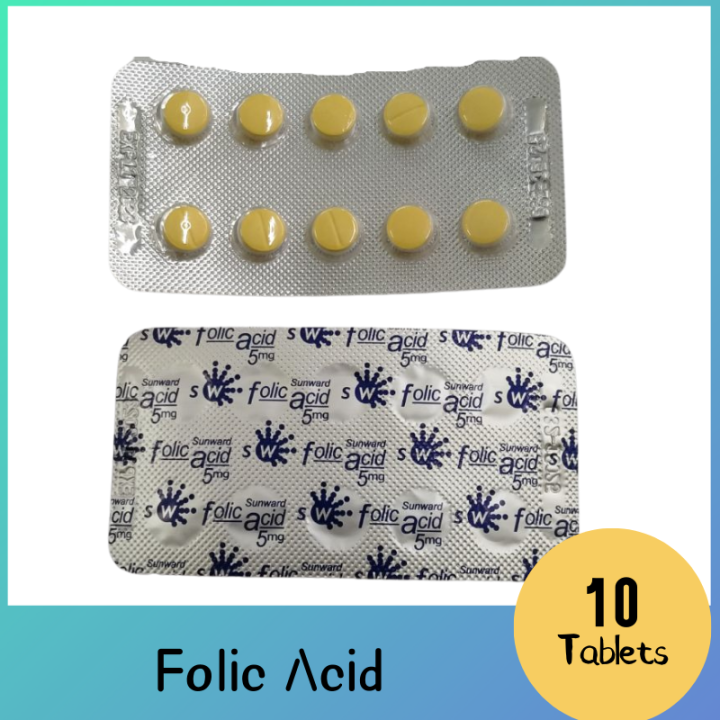 Sunward Folic Acid 5mg 10 Tablets / 1 Strip | Lazada