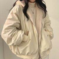 Spot 2022 Winter New Piece Pyramid Pilot Loose Jacket Connected Pluser Thick Female Cotton