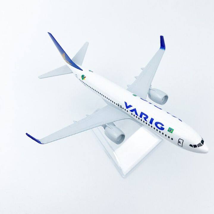 16cm-เครื่องบินบราซิล-varig-สายการบิน-boeing-b737โมเดลเครื่องบิน-diecast-เครื่องบินจำลองสะสม