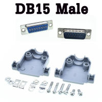 ชุดหัวประกอบ 1Sets Parallel Serial Port DB15 15Pin 15 Way D Sub Female/Male Solder Connector + Plastic Assemble Shell Cover Adapter