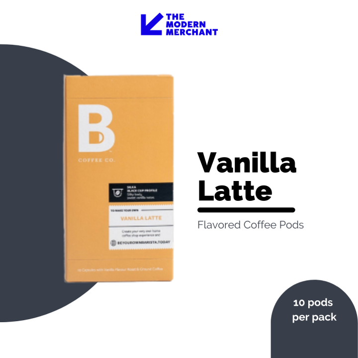 B Coffee Co. SILKA VANILLA LATTE Nespresso Compatible Coffee Capsules