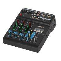 J.I.Y Professional 4-Channel Mixing Console Home Computer Stage Mini Mixer with Sound Card Effects with BT Connection