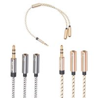 【CW】 Headphone Splitter Audio Cable 3.5mm Male to 2 Female Jack Adapter