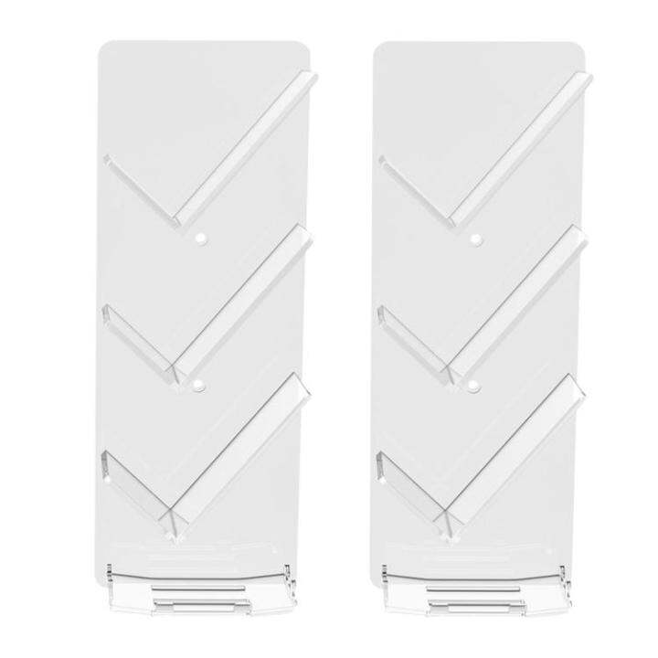 Acrylic Bathroom Organizer Shelves Inclined Clear Wall Shelves Bathroom