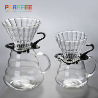 กาแฟ Dripper Borosilicate แก้วกาแฟกรองสำหรับเทกว่าบาริสต้าชงกาแฟใสนำมาใช้ใหม่ช่องทางกาแฟ