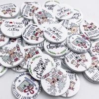 【YF】✚ↂ  50pcs Round Handwork Sewing Scrapbooking Clothing Crafts Accessories Card 25mm WB888