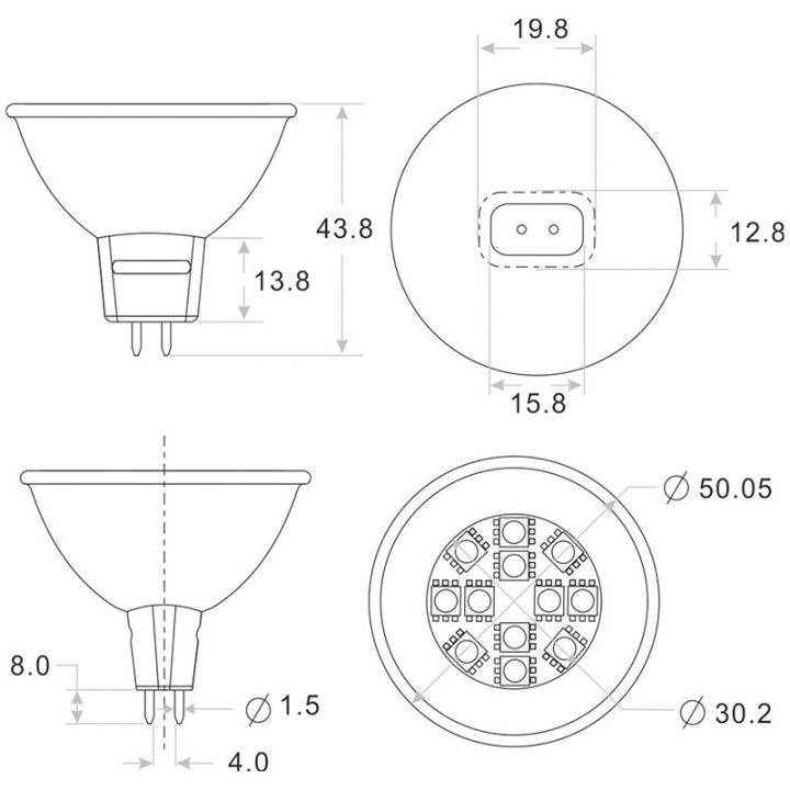 ไฟโคมไฟ-led-mr16หรี่แสงได้12v-24v-10-30v-12led-5050smd-30w-เทียบเท่าหลอดไฟไฟภายนอกอาคาร-120องศา1ชิ้น-ล็อต