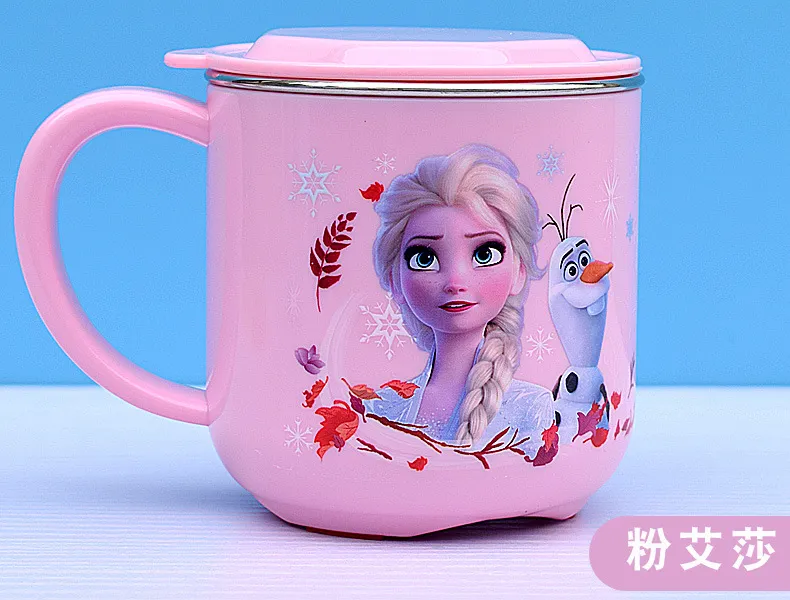 Disney Cups Princess Frozen Elsa Anna Milk Cup Cartoon Mickey Minnie  Stainless Steel Cup Kids Mickey Mug Christmas Gift 260ml