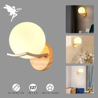 Simple Wall Lamp LED Glass Wall Lamp Personalized Round Iron Bedside Wall Lamp Living Room Lighting Decoration