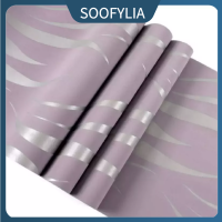 SOOFYLIA Simple Fashion Atmospheric Wave Stripe Gray TV Background Wall Sticker Modern Living Room Sofa Non-woven Wallpaper