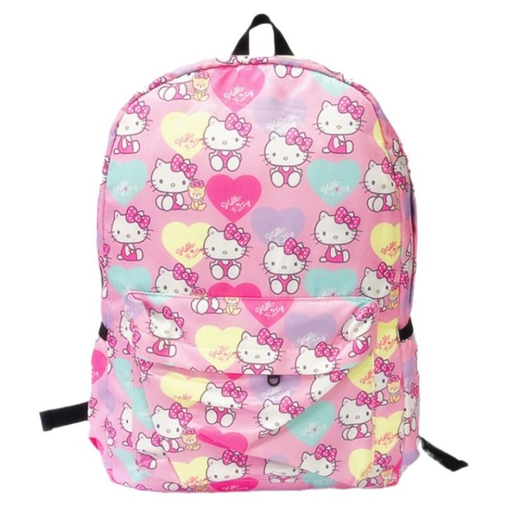 sanrio-anime-my-melody-kuromi-cinnamoroll-student-bag-backpack-parent-child-lightweight-tarp-backpacks-for-children-kawaii-toys