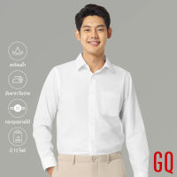 GQWhite™ Shirt Textured Touch เสื้อเชิ้ตผ้าสะท้อนน้ำแขนยาว สีขาว ผ้าพิมพ์ลายนูน (texture shirt)