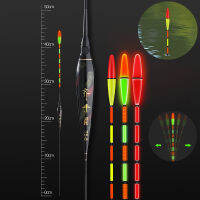 5ชิ้นอิเล็กทรอนิกส์สมาร์ทตกปลาลอยกัดเตือนปลุกปลาลอยลอยคืนไฟ LED เปลี่ยนสีอัตโนมัติอิเล็กทรอนิกส์ทุ่น