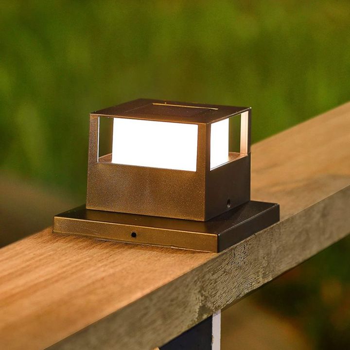 Warmtaste Led Solar Post Light Outdoor Waterproof Automatic Sensor ...