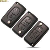 Jingyuqin Remote Car Flip Key Shell For Citroen C1/2/3/4/5/6/7/8 Berlingo Picasso Xsara Peugeot 1/2/3/4/5/6/807 608 Partner 2/3B