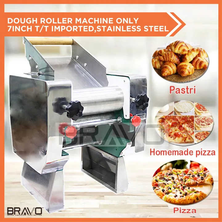Bravo Stainless Steel Dough Roller Machine for Pizza Dough Maker