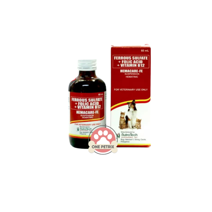 HemacareFE Suspension Iron Supplement for Dogs and Cats (Ferrous