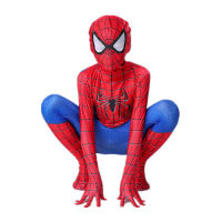 Kids Amazing Spider Man คอสเพลย์ er Parker การ์ตูน Hooded แยกเครื่องแต่งกายฮาโลวีน Hooded Suit Holiday Play Jumpsuit Gift