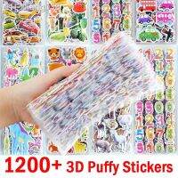 10Pcs Kids Stickers Different Sheets 3D Puffy Bulk Stickers for Girl Boy Birthday Gift Scrapbooking Teachers Animals Cartoon