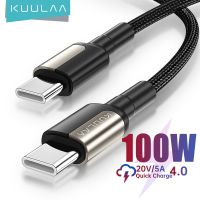 KUULAA สาย USB C ถึง USB Type C,QC PD 100W สำหรับ Xiaomi Mi 10 9 Redmi Note 8 7 Type-C ชาร์จเร็ว4.0 USB-C ชาร์จเร็ว