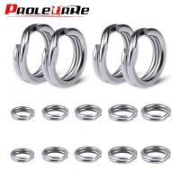 100pcs Fishing Rings Stainless Steel Split Rings High Quality Strengthen Solid Ring Lure Connecting Ring Fishing Accessories Accessories