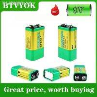 lffa33 BTVYOK original 9 Volt Battery 6F22/1604G Square Carbon Battery for Laminated Smoke Alarm Microphone Multimeter Toys etc.