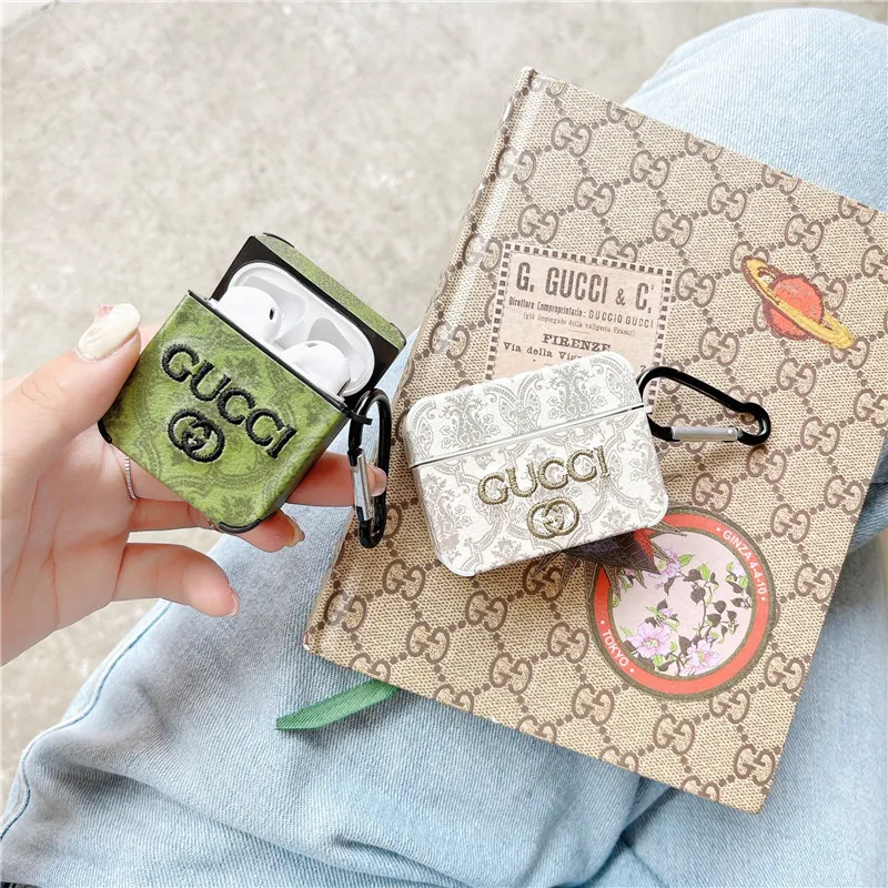 Embroidered GUCCI is suitable for AirPods1/2 generation earphone cover Pro  Apple 3 generation wireless Bluetooth protective case tide brand.