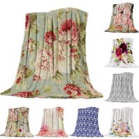 Peony Flower Blanket Bed Cover Flannel Fleece Throws Travel Cover Wrap Personalized Durable Soft Warm Chair Hall Home Blankets