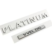 1 Pcs Car Rear Trunk PLATINUM VVEL DIG Badge Emblem Sticker For Nissan Patrol Armada Letters Nameplate Auto Accessories