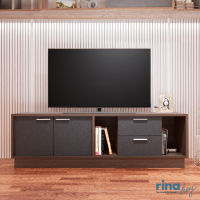 RINA HEY KAIZER/180 ชั้นวางทีวี ชั้นวาง โต๊ะวางทีวี ตู้วางทีวี TV stand W180 x D40 xH55 cm - สี น้ำตาลอ่อน/เทา