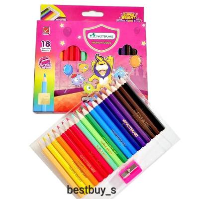 มาสเตอร์อาร์ท สีไม้แท่งสั้น 18 สี ดินสอสีไม้ MASTER ART 18 Colored pencils (CPS12-MTA)