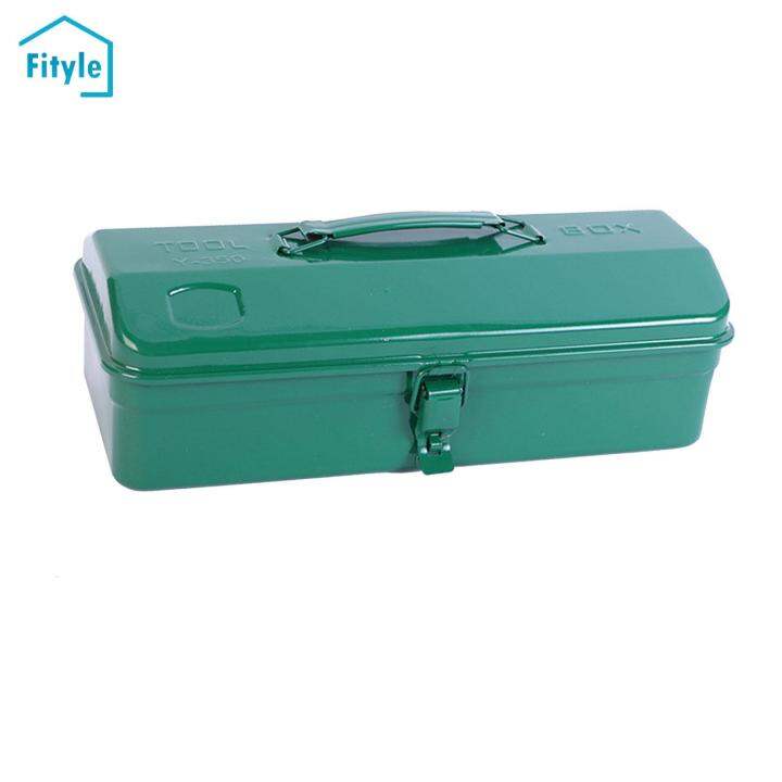 Fityle Metal Tool Box Tool Storage Container Multipurpose Iron Tool
