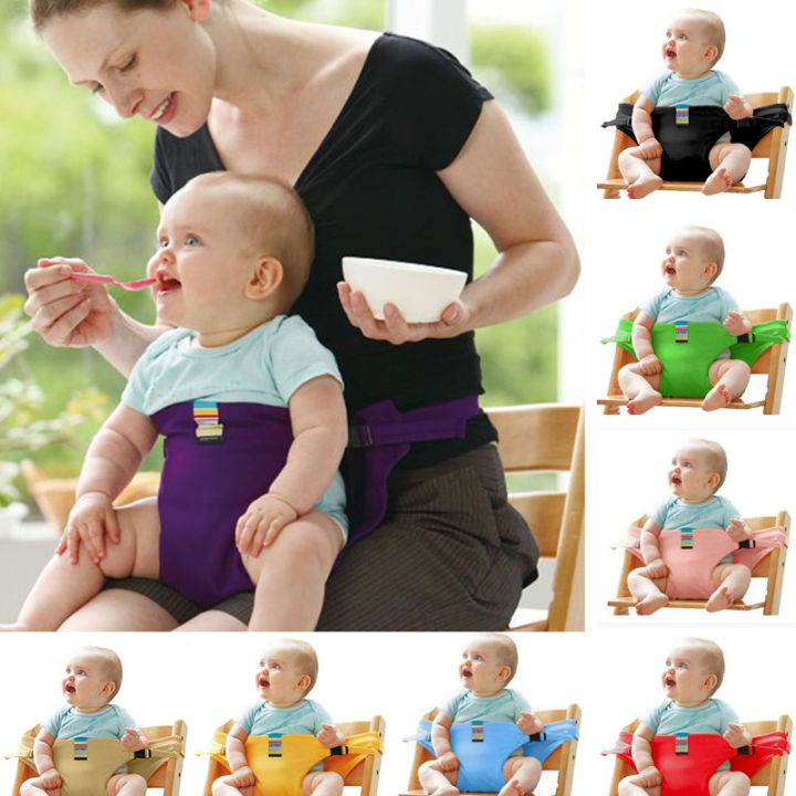 foldable-baby-dining-chair-stretch-wrap-safety-belt-seat-lunch-chair-seat-portable-feeding-chair-harness-baby-booster-seat