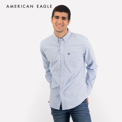 American Eagle Slim Fit Stretch Oxford Button-Up Shirt เสื้อเชิ้ต ผู้ชาย อ็อกฟอร์ด ทรงสลิม  (NMSH 015-2178-400)