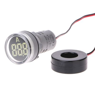 AC220V 22มม.เครื่องวัดกระแสไฟดิจิตอล0-100A Current มิเตอร์ตรวจสอบไฟสัญญาณ Amperemeter