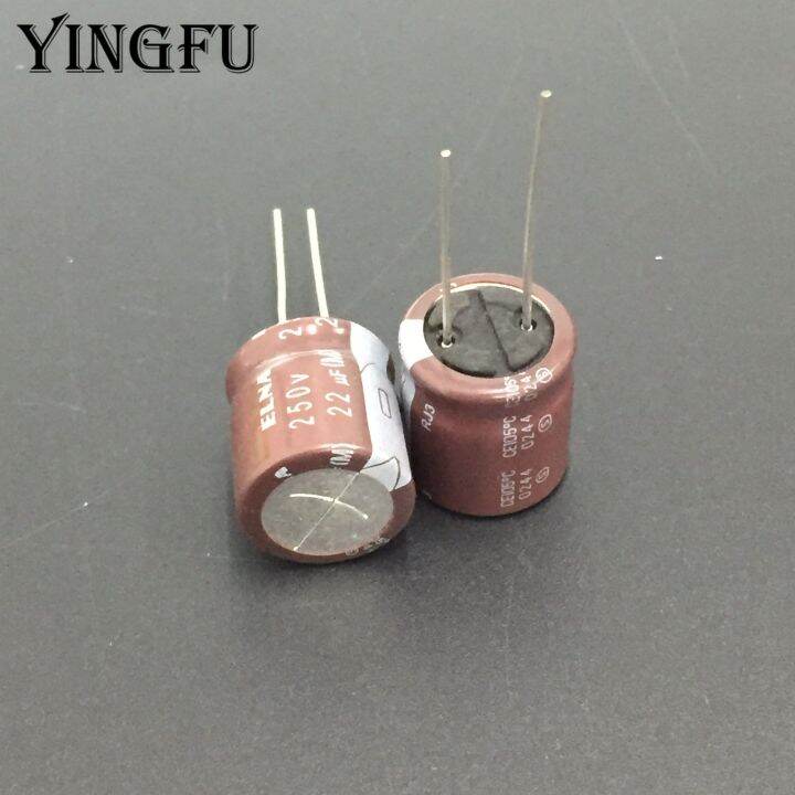 2pcs-10pcs-22uf-250v-japan-elna-rj3-series-16x17mm-250v22uf-audio-grade-capacitor