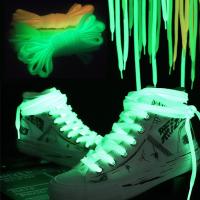 1 Pair Luminous Shoelaces Sneakers Canvas Sports Shoes Laces Glow In The Dark Night Fluorescent Shoestrings Reflective Shoelaces
