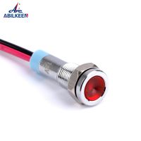 6mm Metal LED Indicator light waterproof Signal lamp 6V 12V 24V 220v red /yellow/ blue/ green /white