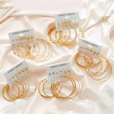 【YP】 LATS 6 Pairs Earrings Set Exaggerated Big for Hoop Earring 2020 Drop Earings Fashion Jewelry